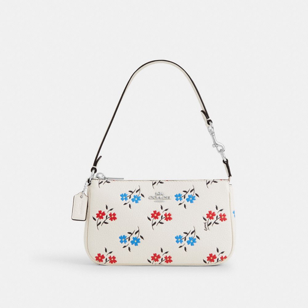 COACH CT999 Nolita 19 With Floral Print Silver/Chalk Multi