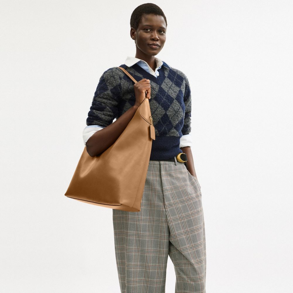 BROOKLYN SHOULDER BAG 39-B4/HONEY BROWN