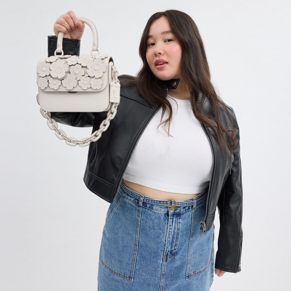 ROGUE 茶香玫瑰頂部提把手袋