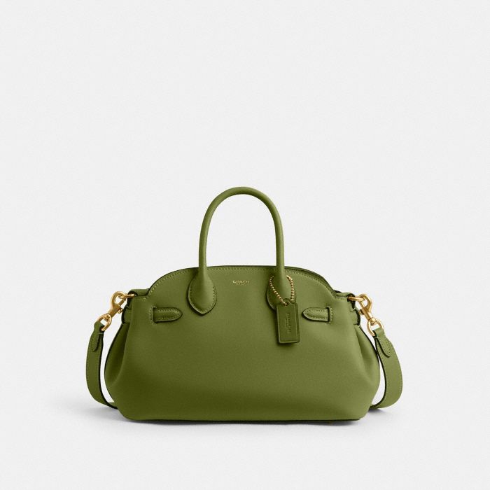CU066 メープルリーフ COACH CU066 Empire Carryall Bag 26 Leather Brass Shoulder
