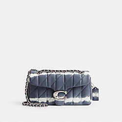 Tabby Shoulder Bag 26 With Quilting And Tie Dye - CU083 - Silver/Midnight Navy