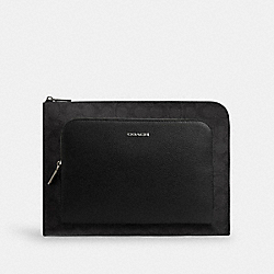 Ethan Portfolio In Signature Canvas - CU113 - Gunmetal/Black/Black