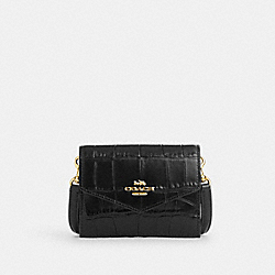 Mini Envelope Wallet With Strap - CU175 - Gold/Black