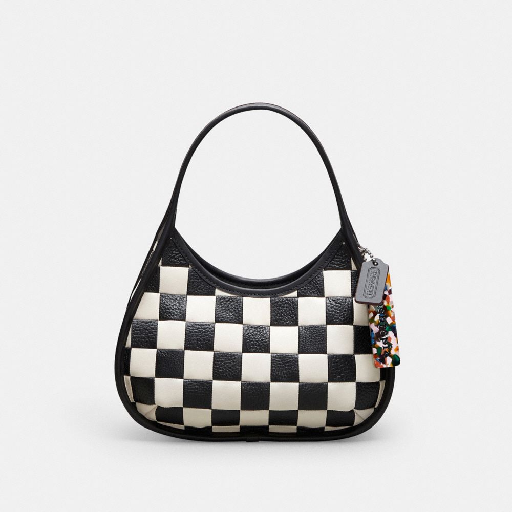 COACH CU192 Ergo Bag In Checkerboard Patchwork Upcrafted Leather BLACK/CHALK