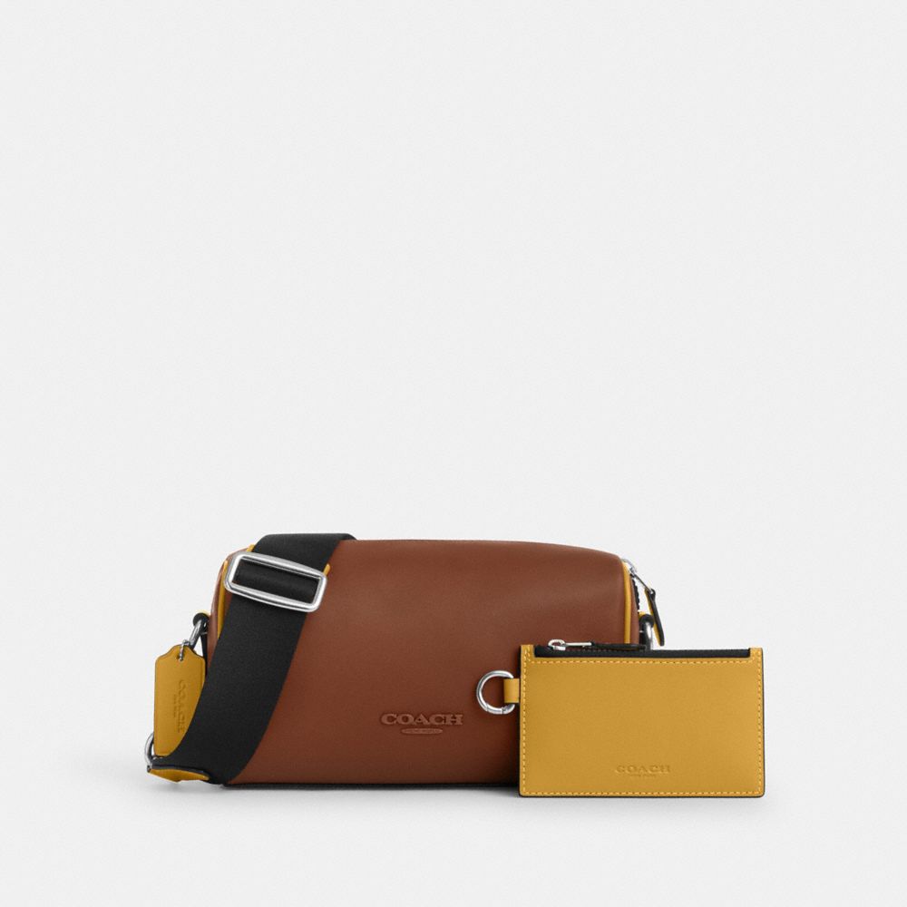 Axel Crossbody Bag - CU194 - Sv/Saddle/Yellow Gold