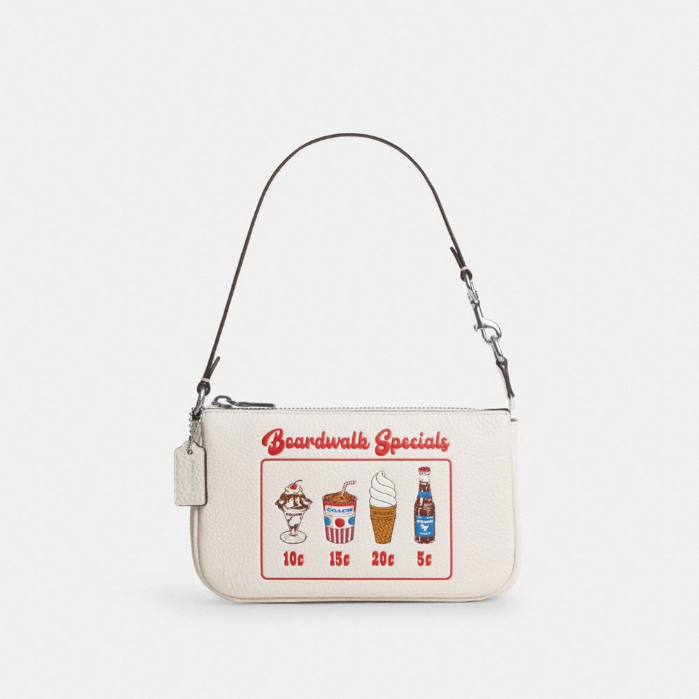 COACH CU197 Nolita 19 With Boardwalk Graphic Silver/Chalk