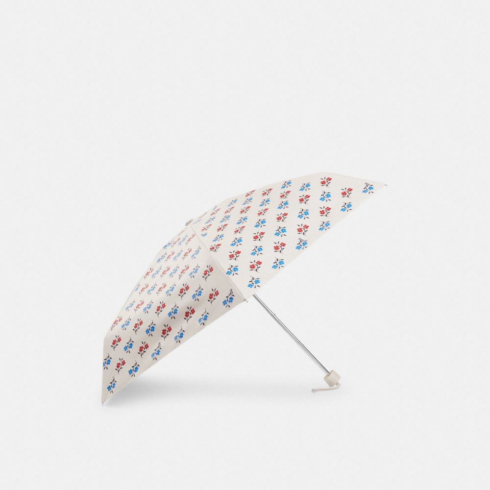 COACH CU247 Uv Protection Mini Umbrella In Floral Print SILVER/CHALK MULTI
