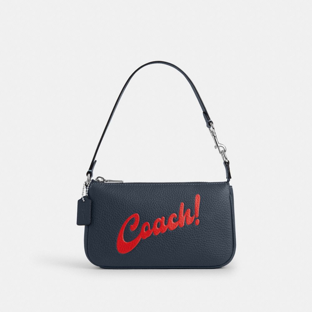 COACH CU250 Nolita 19 With Coach Graphic SILVER/DENIM