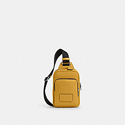 Racer Sling Pack In Smooth Leather - CU252 - Sv/Yellow Gold