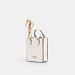 North/South Mini Tote Bag Charm - CU280 - Gold/Chalk