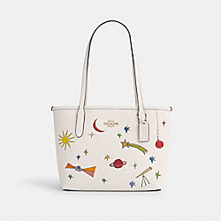 Coach X Observed By Us Small City Tote Bag - CU387 - Gold/Chalk Multi