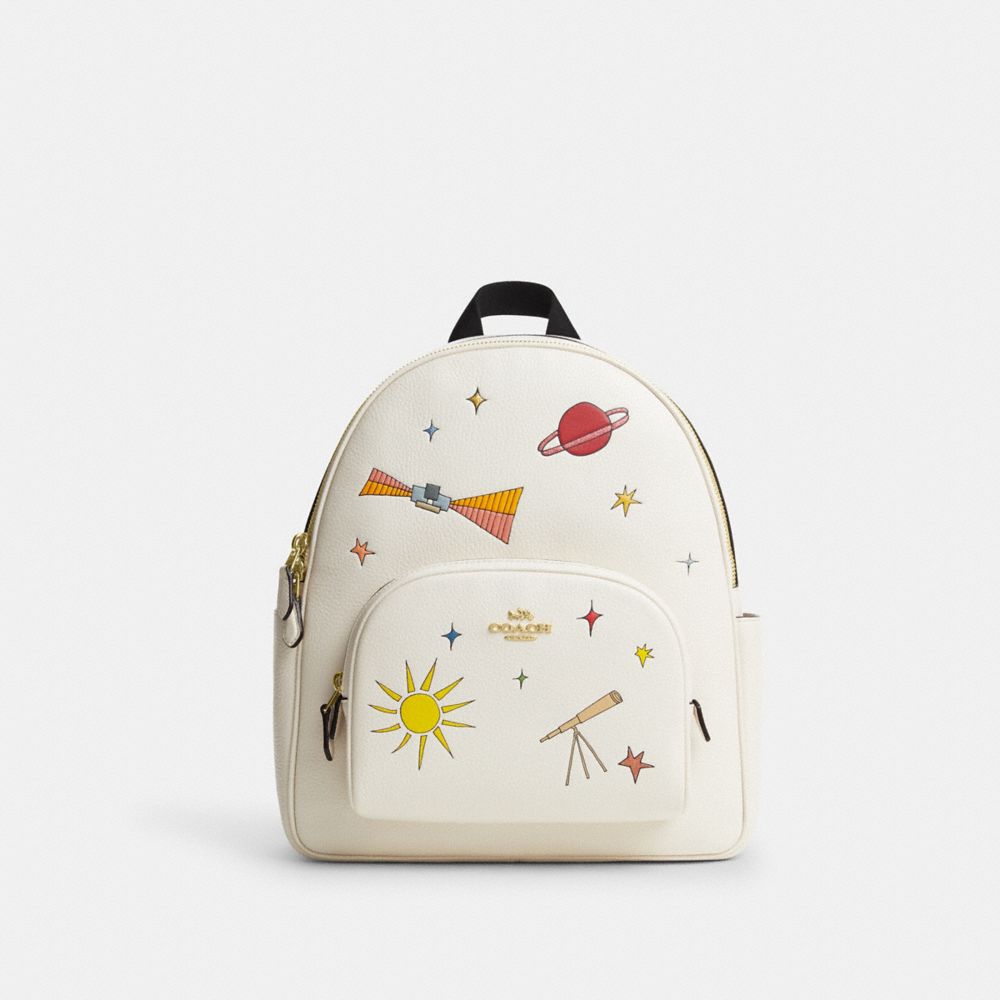 Coach X Observed By Us Court Backpack - CU389 - Gold/Chalk Multi