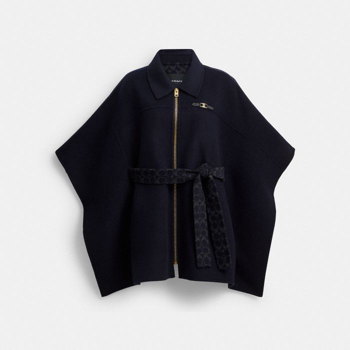 DOUBLE FACE WOOL CAPE