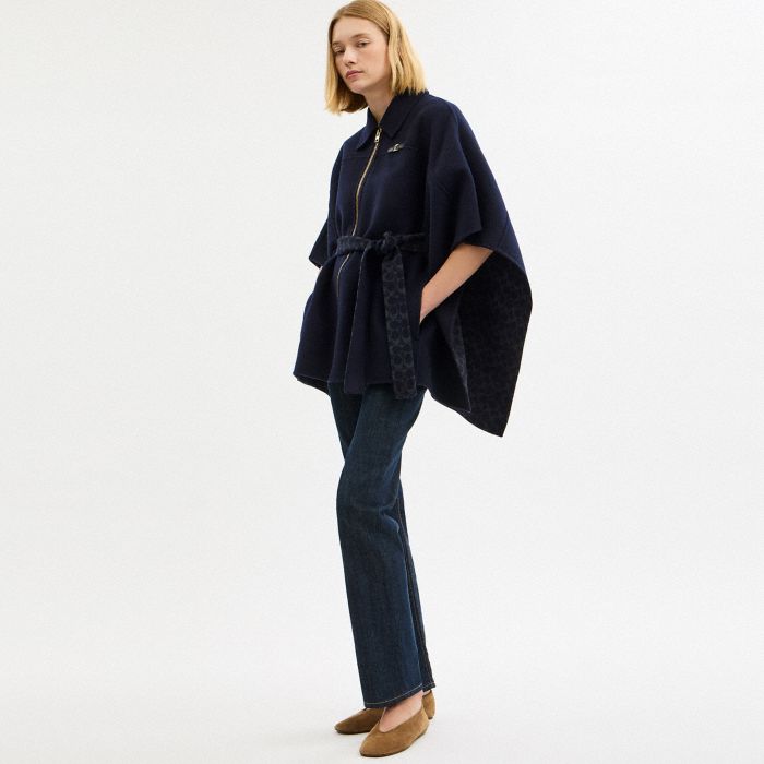 DOUBLE FACE WOOL CAPE