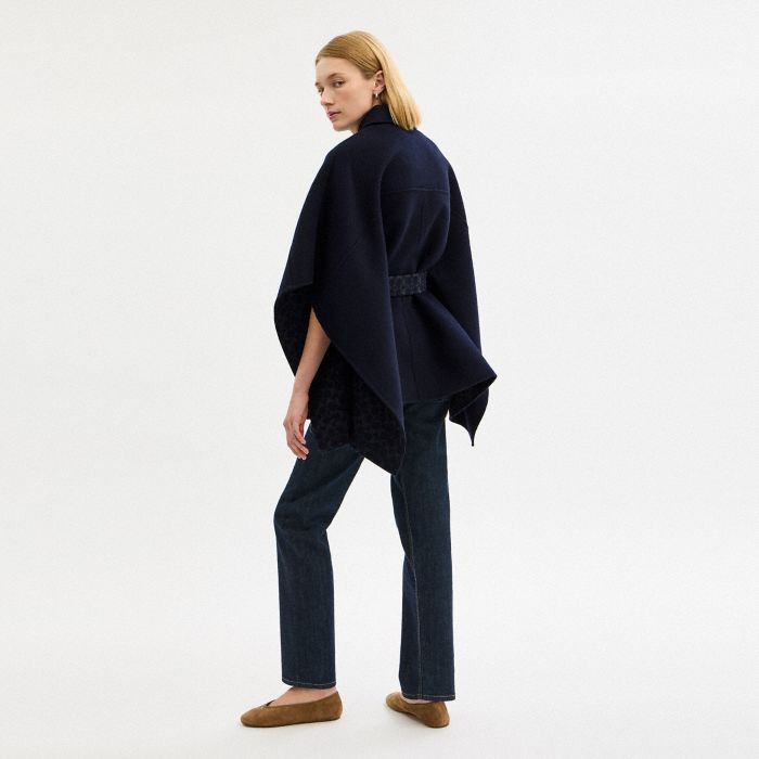 DOUBLE FACE WOOL CAPE