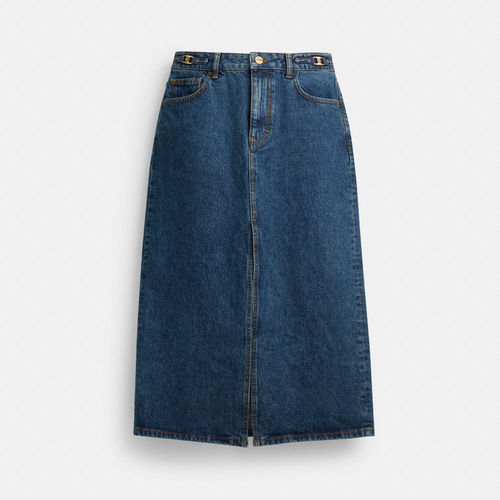 HERITAGE C DENIM MAXI SKIRT