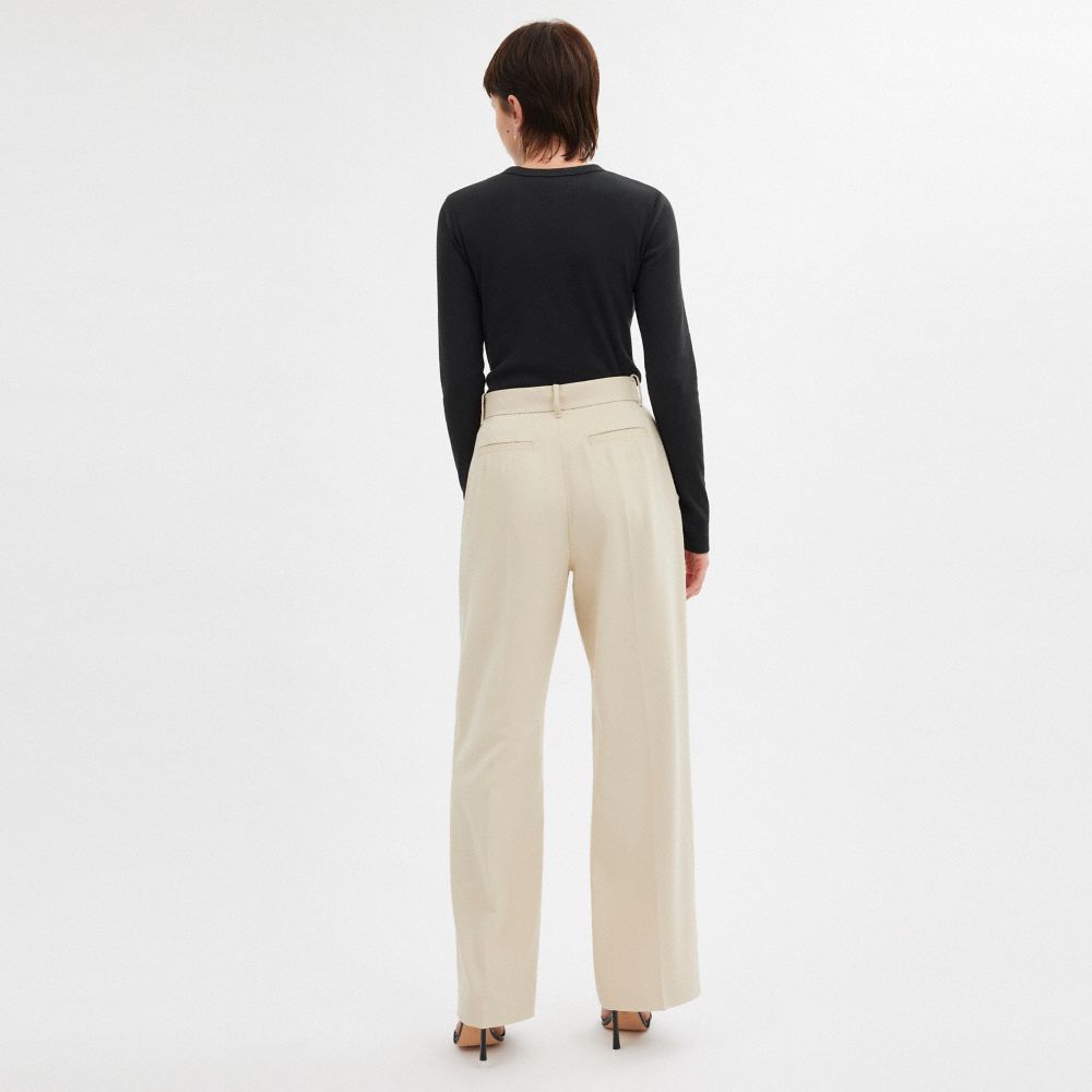 RIBBED LONG SLEEVE SHIRT WITH COACH EMBROIDERY