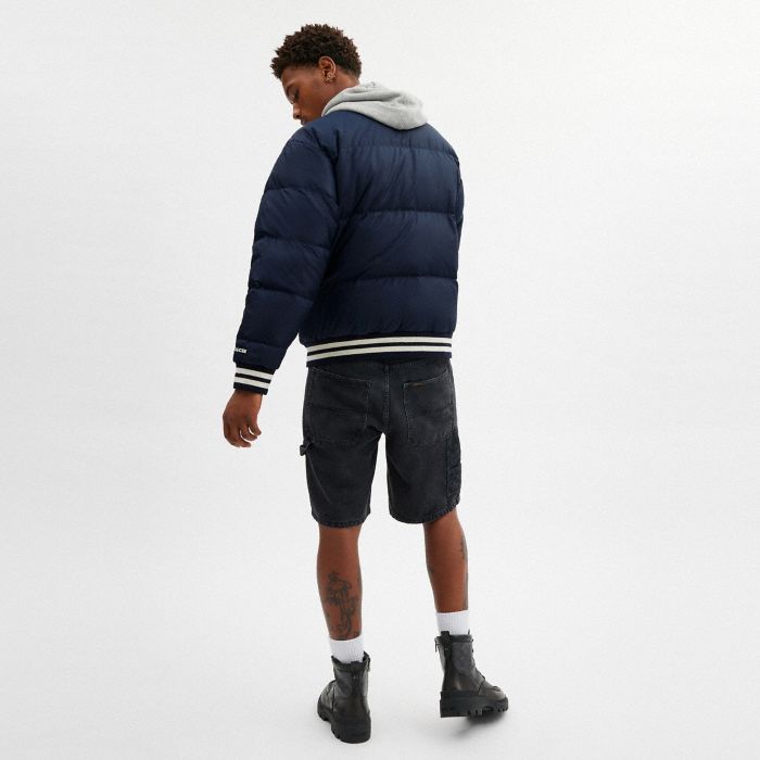 DOWN VARSITY JACKET IN RECYCLED POLYESTER