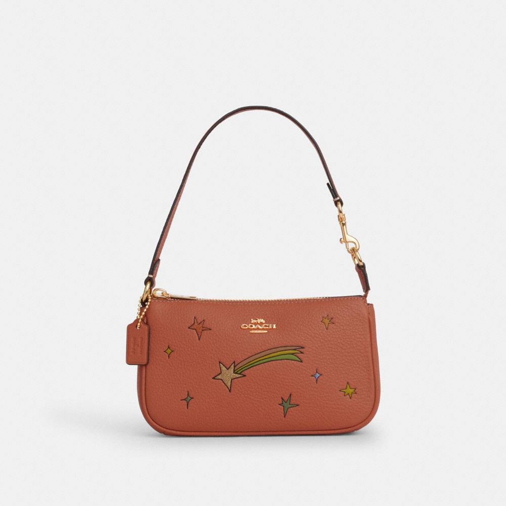 COACH CU470 Coach X Observed By Us Nolita 19 In Leather With Star Print IM/FADED ORANGE MULTI