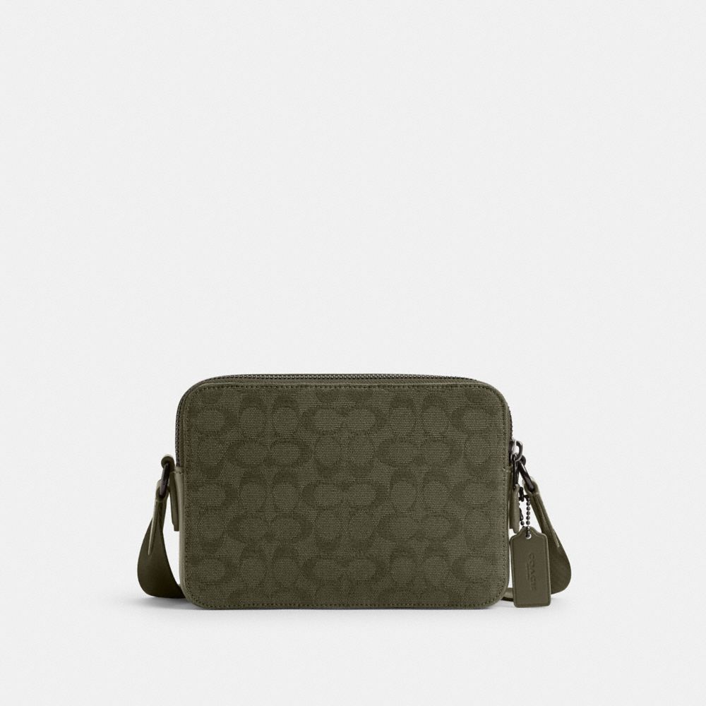 COACH CU475 Charter Crossbody Bag 24 In Signature Canvas Jacquard ARMY GREEN