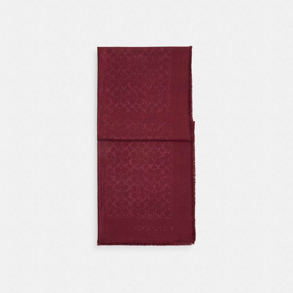 經典 SIGNATURE 金屬風長方形圍巾