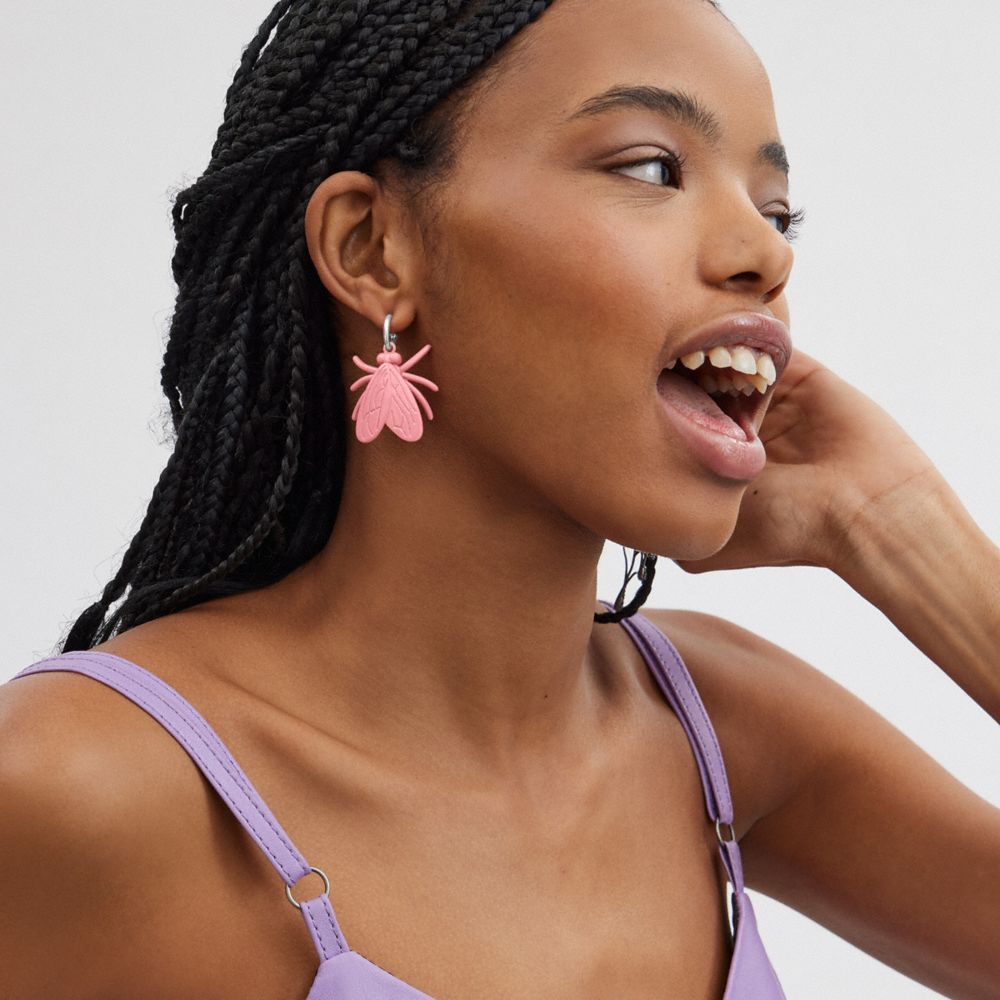 蒼蠅蜘蛛網不對稱耳環