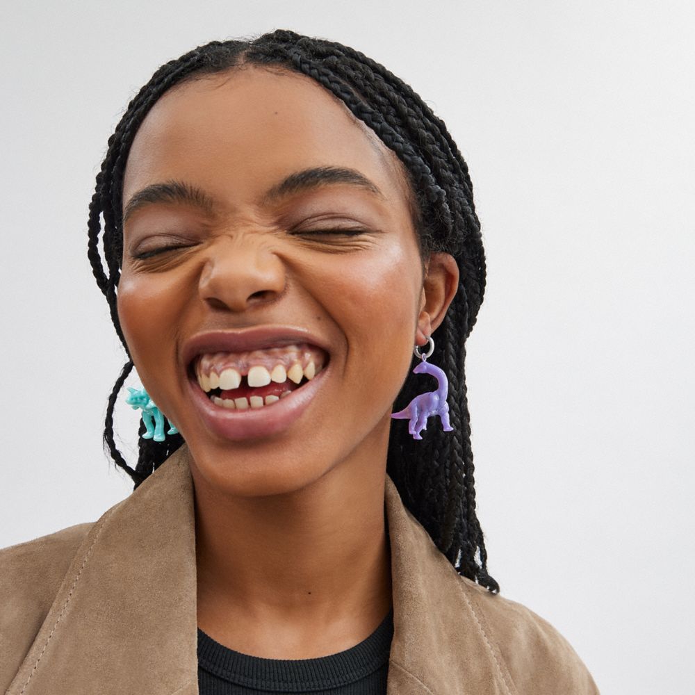 恐龍不對稱耳環