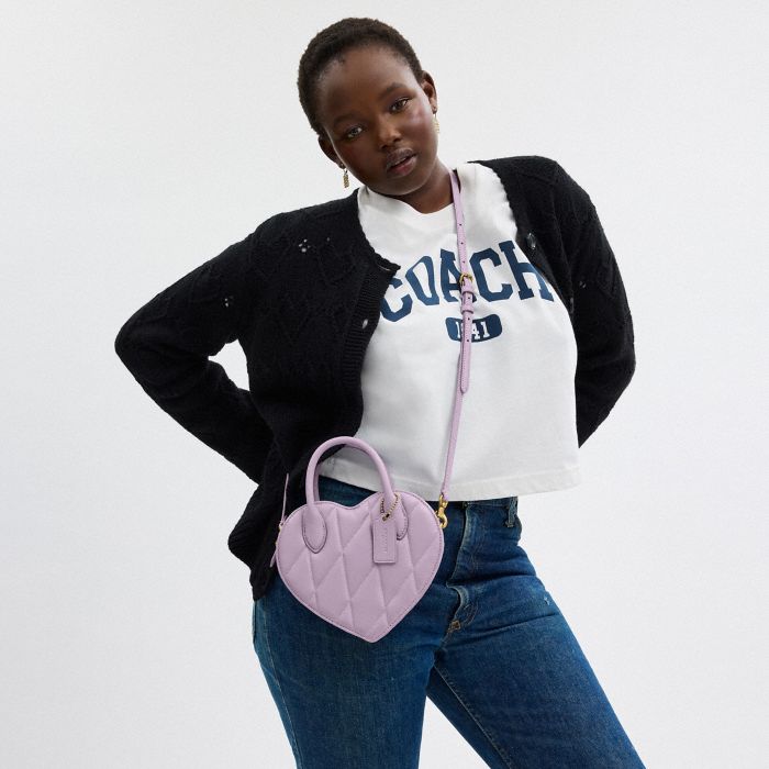 HEART BAG WITH QUILTING