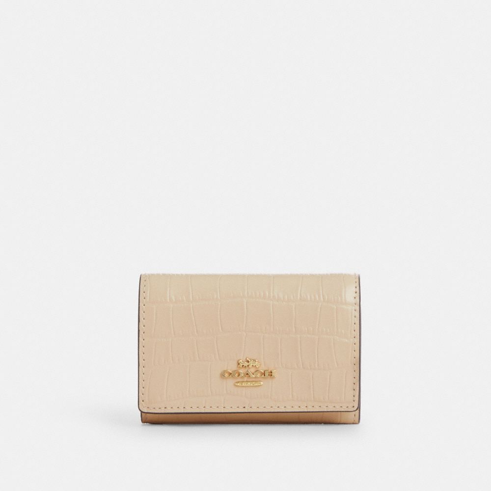 COACH CU914 Micro Wallet GOLD/IVORY