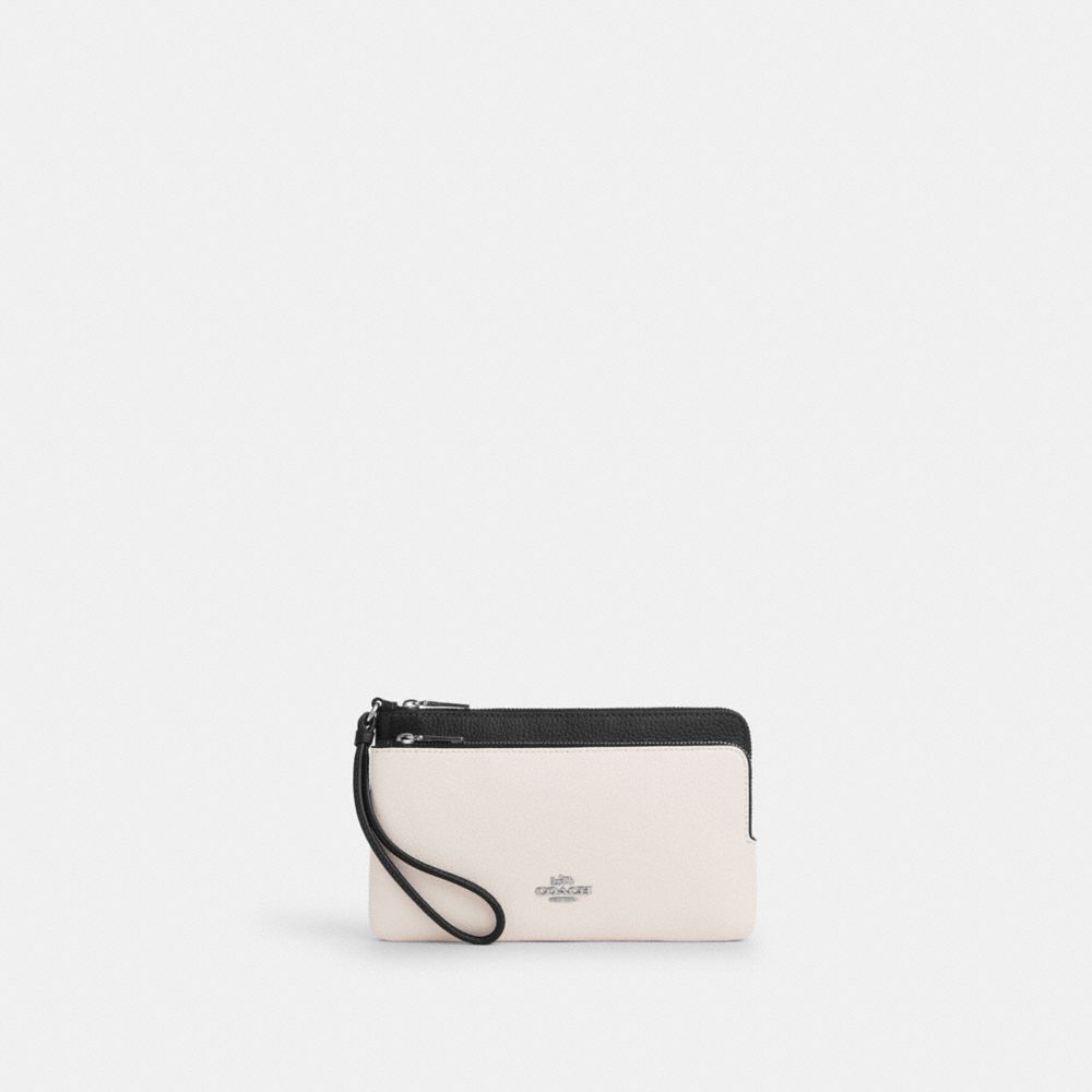 Double Zip Wallet - CU921 - Silver/Chalk Black Multi