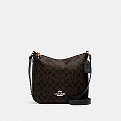 Ellie File Bag In Signature Canvas - CU959 - Gold/Brown Black
