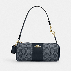 Nolita Barrel Bag In Signature Jacquard - CU989 - Im/Navy/Midnight Navy