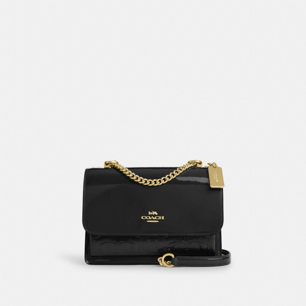 Klare Crossbody Bag In Signature Leather - CV397 - Gold/Black