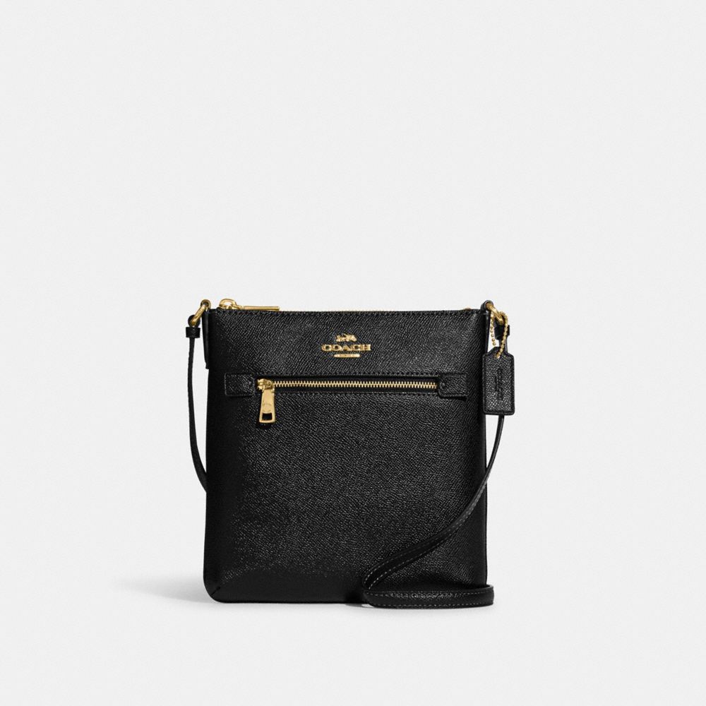 COACH CV405 Mini Rowan File Bag GOLD/BLACK