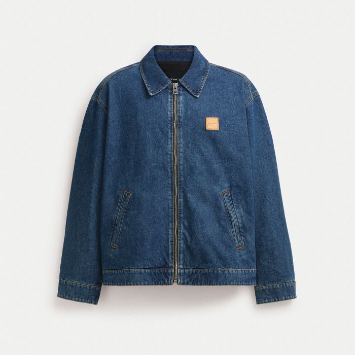 DENIM ZIP FRONT JACKET