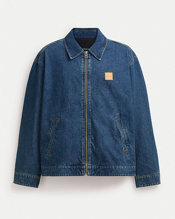DENIM ZIP FRONT JACKET DENIM ZIP FRONT JACKET