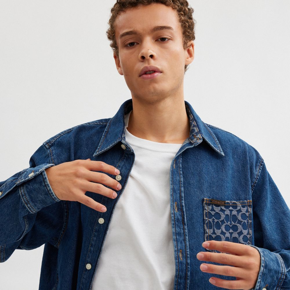 LONG SLEEVE DENIM SHIRT