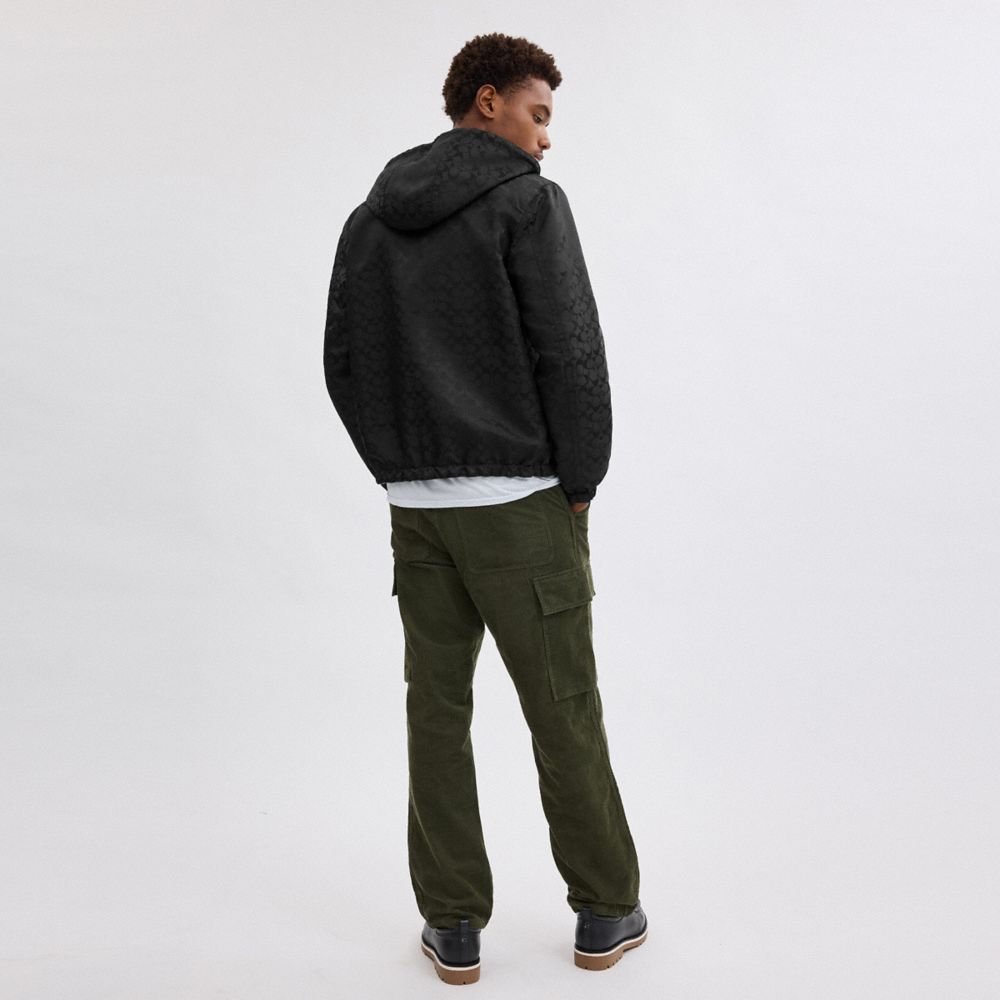 雙面皮革連帽外套