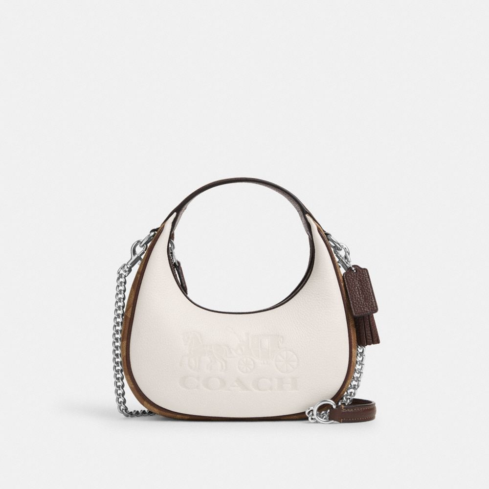 Carmen Mini Crossbody In Signature Colorblock - CV703 - Silver/Chalk Multi