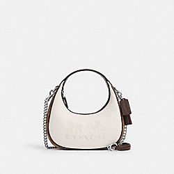 Carmen Mini Crossbody In Signature Colorblock - CV703 - Silver/Chalk Multi