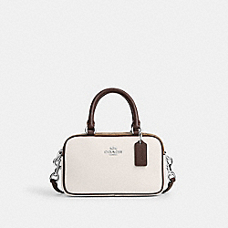 Satchel Crossbody In Signature Colorblock - CV704 - Silver/Chalk Multi