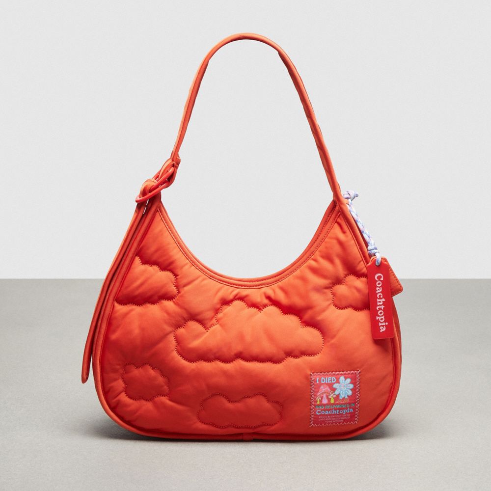 COACH CV875 Coachtopia Loop Ergo Bag With Cloud Quilting SUN ORANGE