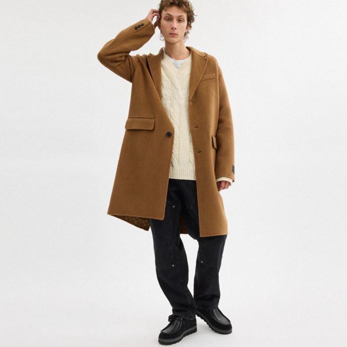 DOUBLE FACED WOOL COAT