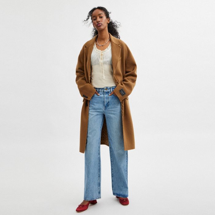 DOUBLE FACED WOOL COAT