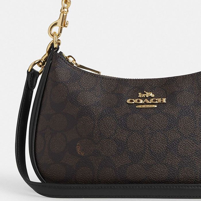 TERI SHOULDER BAG IN SIGNATURE CANVAS