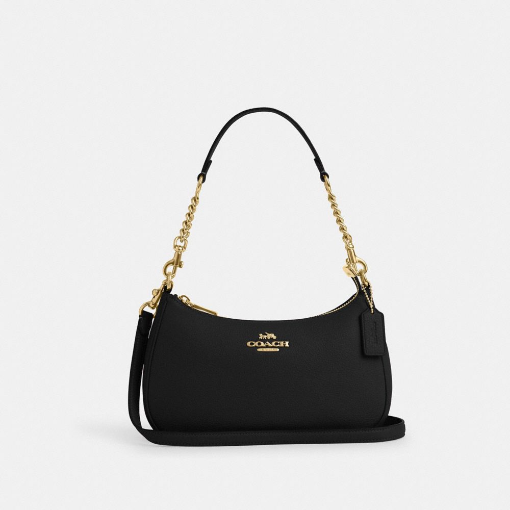 COACH CV934 Teri Shoulder Bag GOLD/BLACK