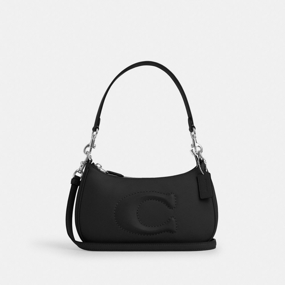 COACH CV936 Teri Shoulder Bag SILVER/BLACK
