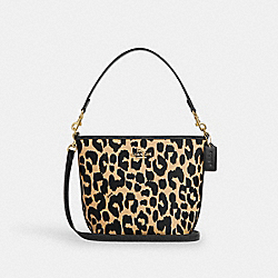 City Bucket Bag With Leopard Print - CV945 - Gold/Leopard Multi
