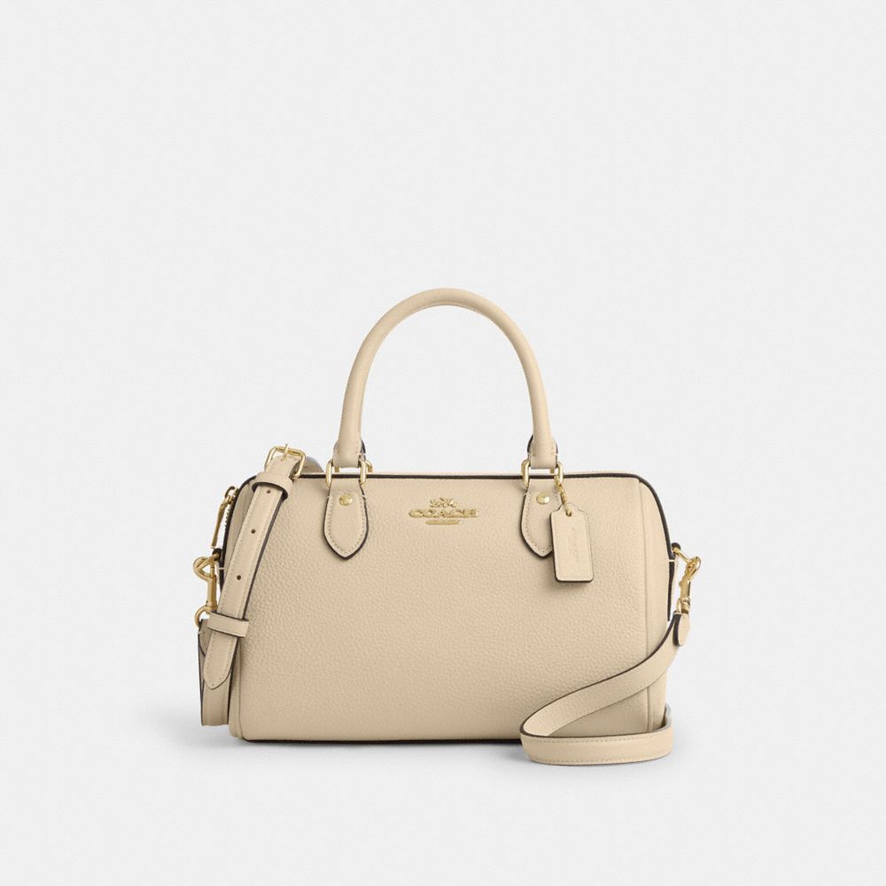 Rowan Satchel Bag - CV962 - Gold/Ivory