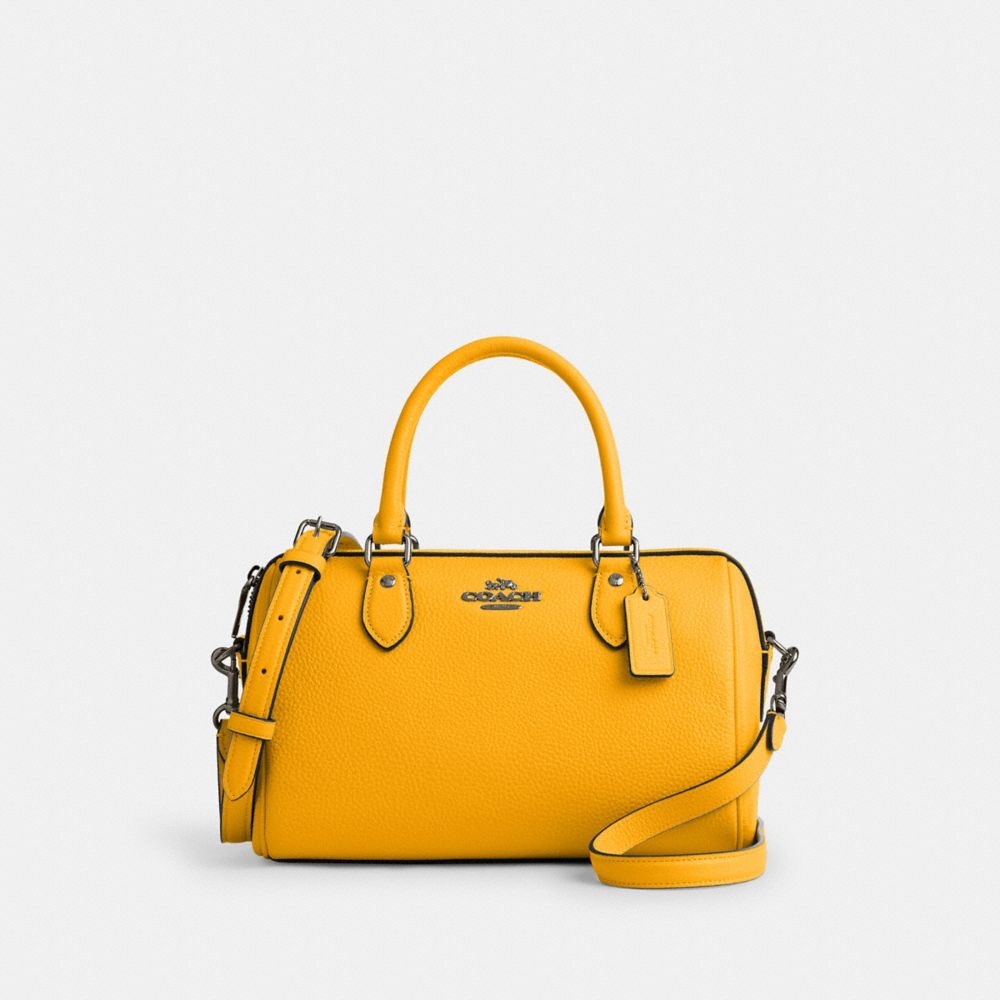 COACH CV962 Rowan Satchel Bag QB/TURMERIC